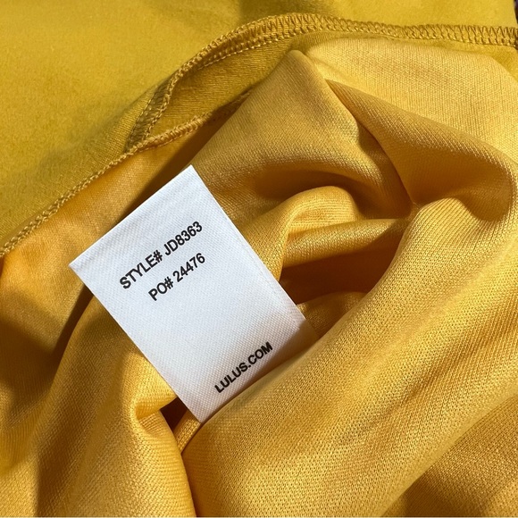 Lulus Confidence Boost Mustard Yellow Off-the-Shoulder Bodycon Dress Size S NWT - Picture 14 of 14